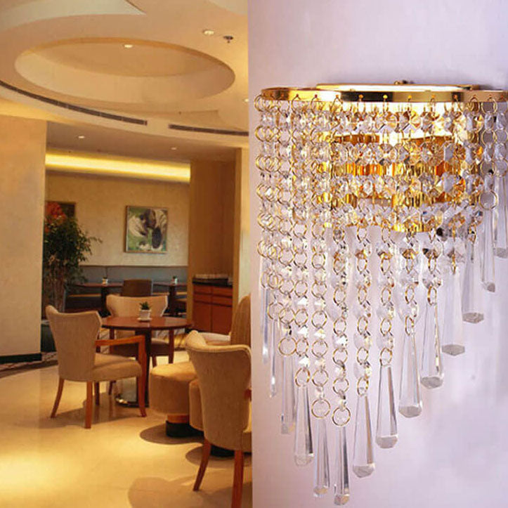 Crystal Tassel 2-Light Wall Lamp