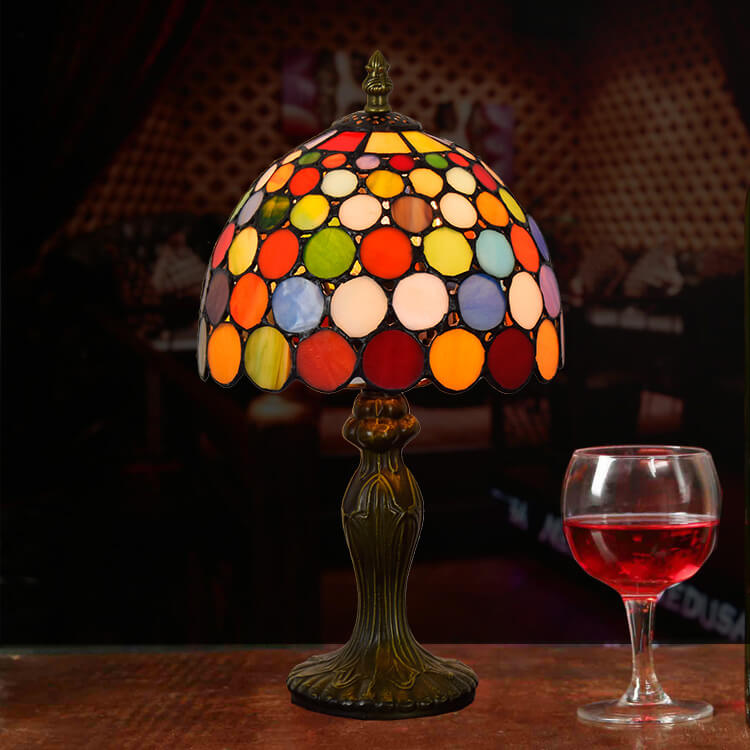 Style Stained Dot Glass Table Lamp