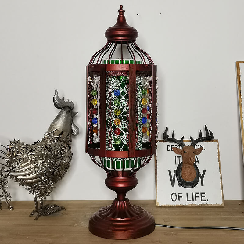 Turkish Stained Glass Lantern Table Lamp
