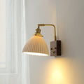 Walnut Ceramic Bell Wall Lamp