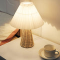 Pleated Fabric Tapered Table Lamp