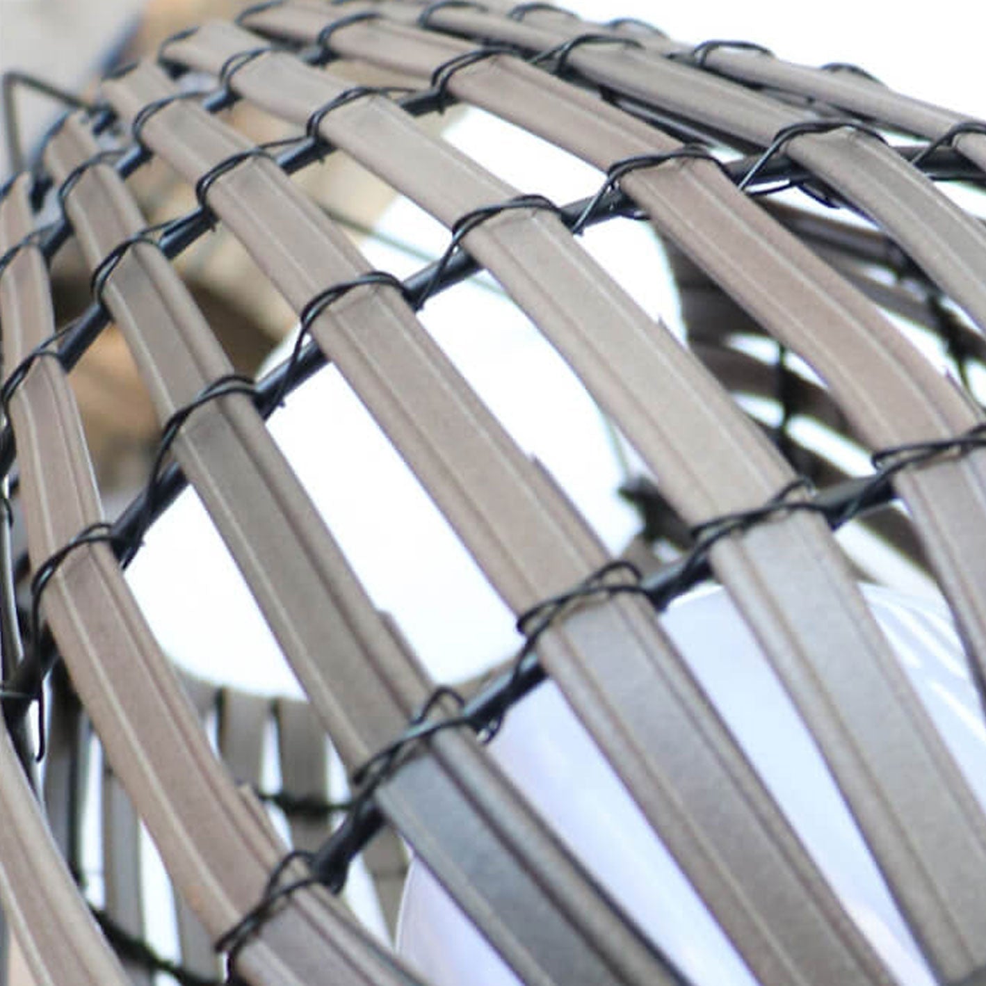 Modern Rattan Weaving Oval Floor Lamp