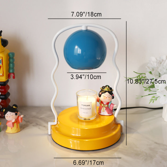 Wavy Iron Round Melting Table Lamp
