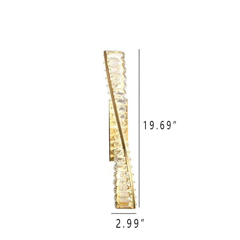 Crystal Spiral Design Wall Lamp