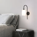 Glass Cylindrical Bending Arm Wall Lamp
