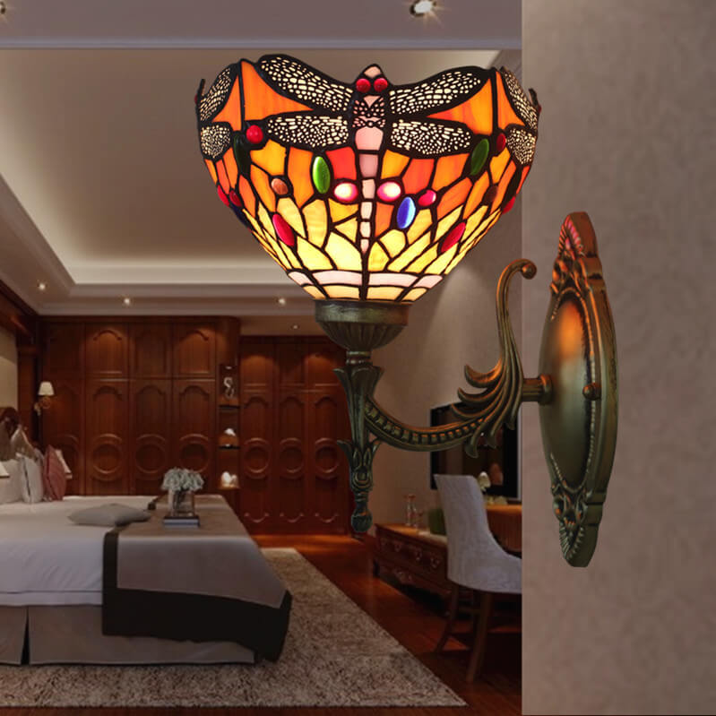 Dragonfly Glass Wall Lamp