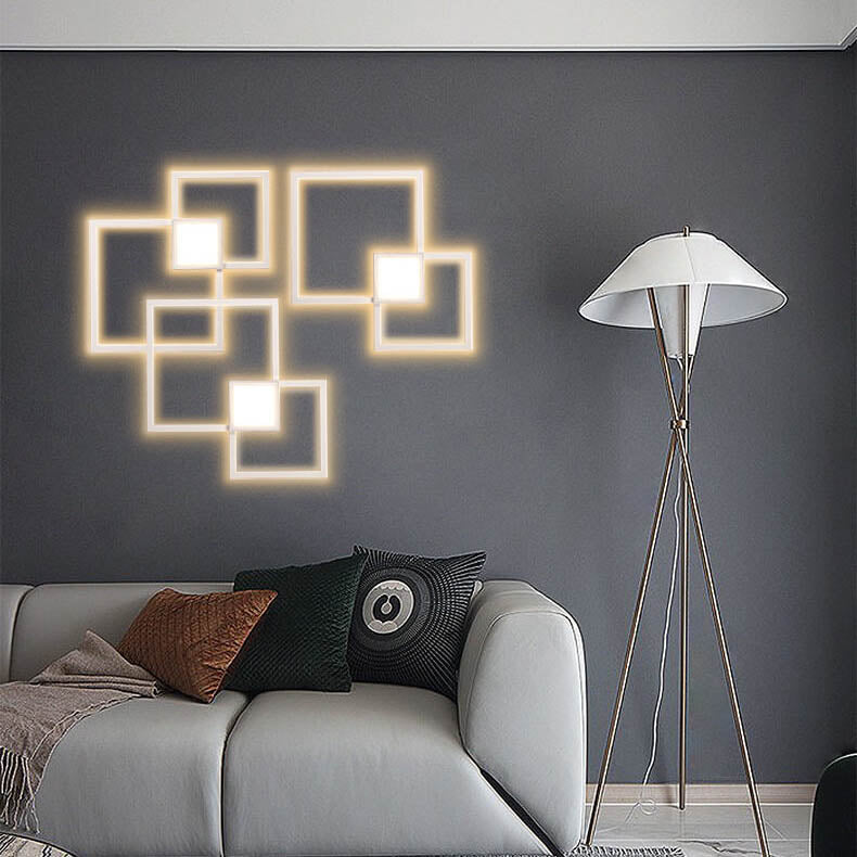 Square Combination Iron Wall Lamp