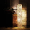 Minimalist Rattan Weaving Column 3-Light Floor Lamp
