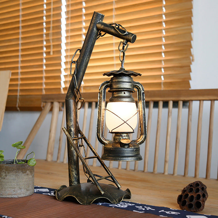 Kerosene Iron Bronze Table Lamp