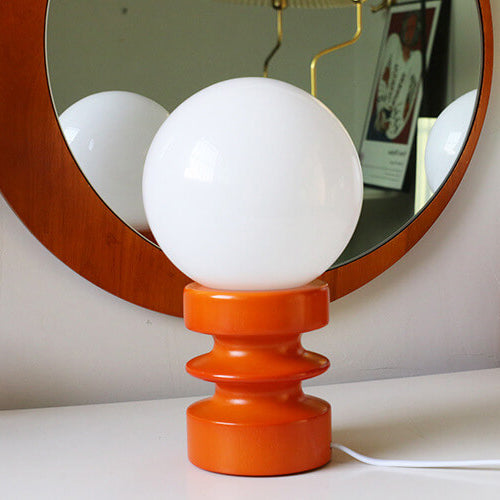 Orange Solid Glass Table Lamp