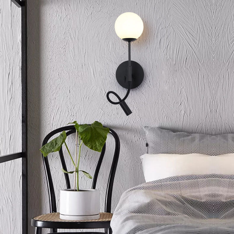 Round Glass Ball Silicone Wall Lamp