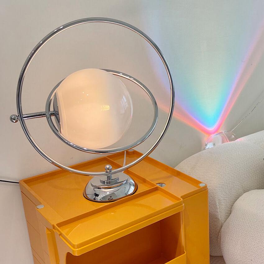 Glass Rotating Moon Table Lamp