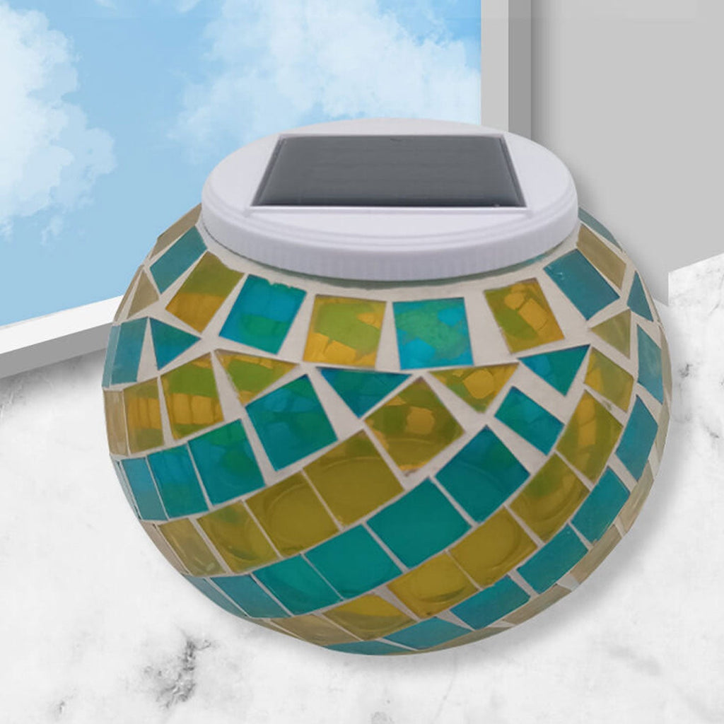 Stained Glass Spiral Pattern Outdoor Light