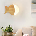 Oak Acrylic Fish Wall Lamp