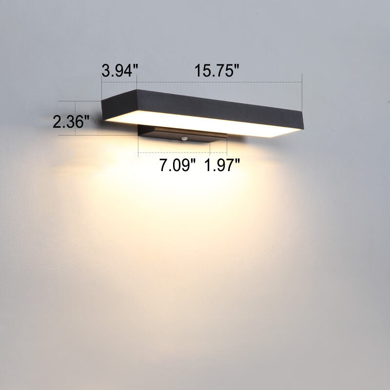 Rectangular Flat Sensor Outdoor Light