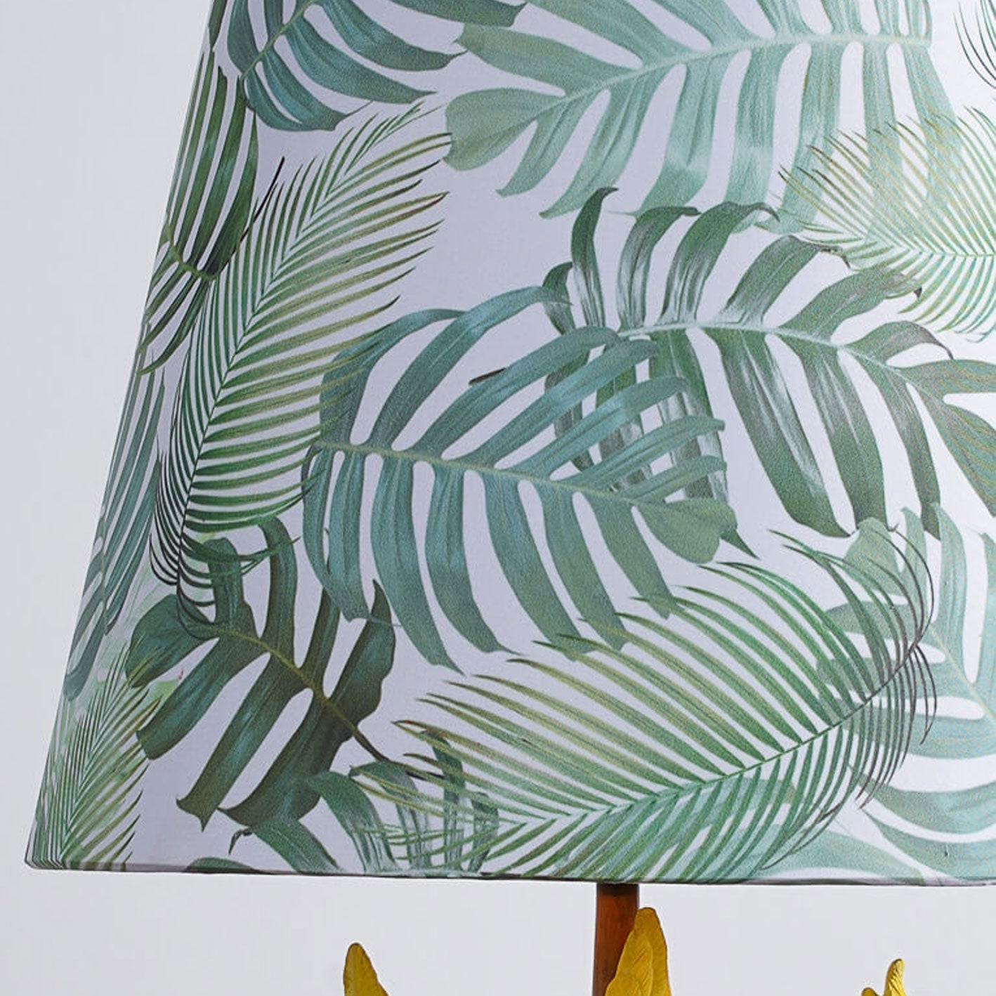 Leaf Fabric Resin Bird Table Lamp