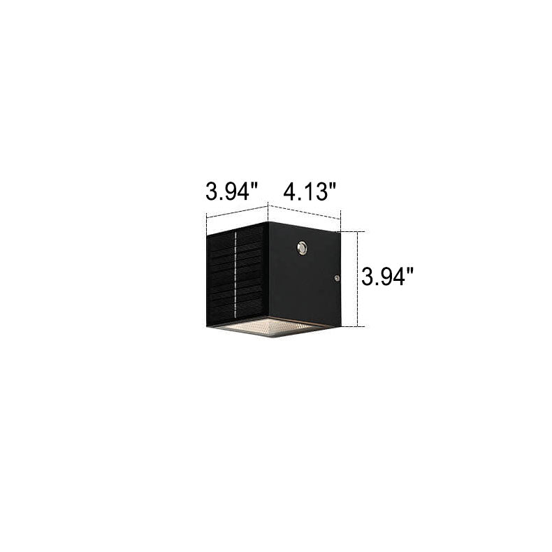 Black Rectangular Die-Cast Aluminum Outdoor Light