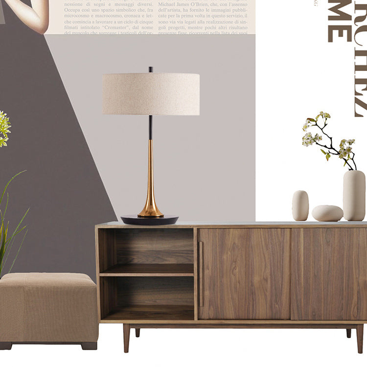 Column Fabric Table Lamp