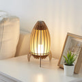Wood Carving Rocket Night Table Lamp