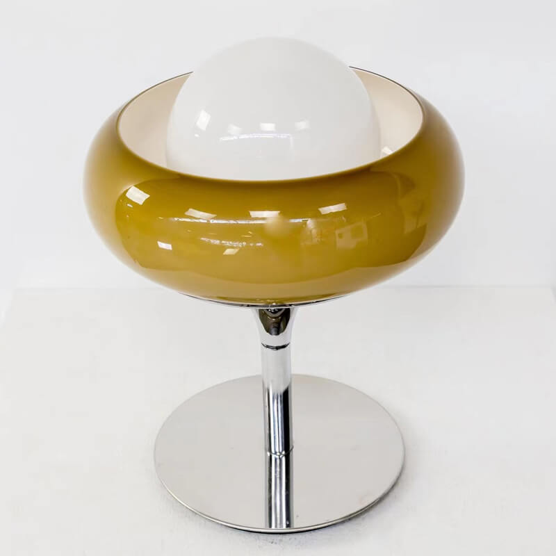 Glass Egg Tart Iron Table Lamp