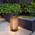 Rattan Weaving Cylinder Outdoor Light