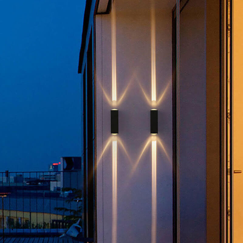 Aluminum Lens Patio Double-headed Outdoor Light