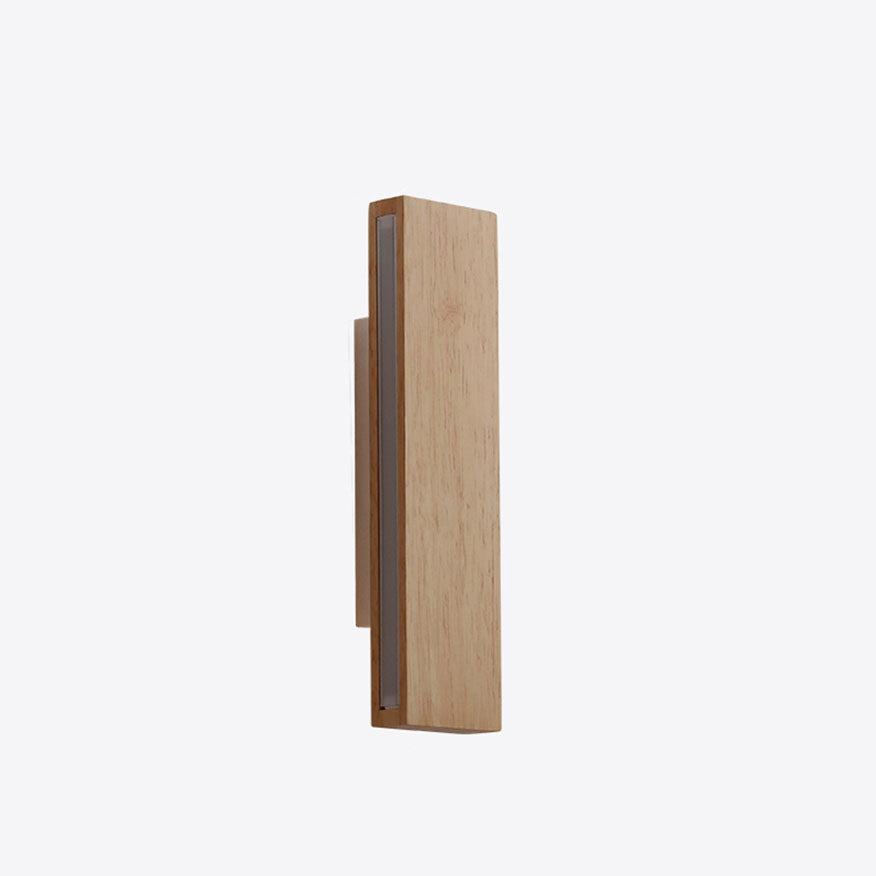 Log Rectangular Flat Rotatable Wall Lamp