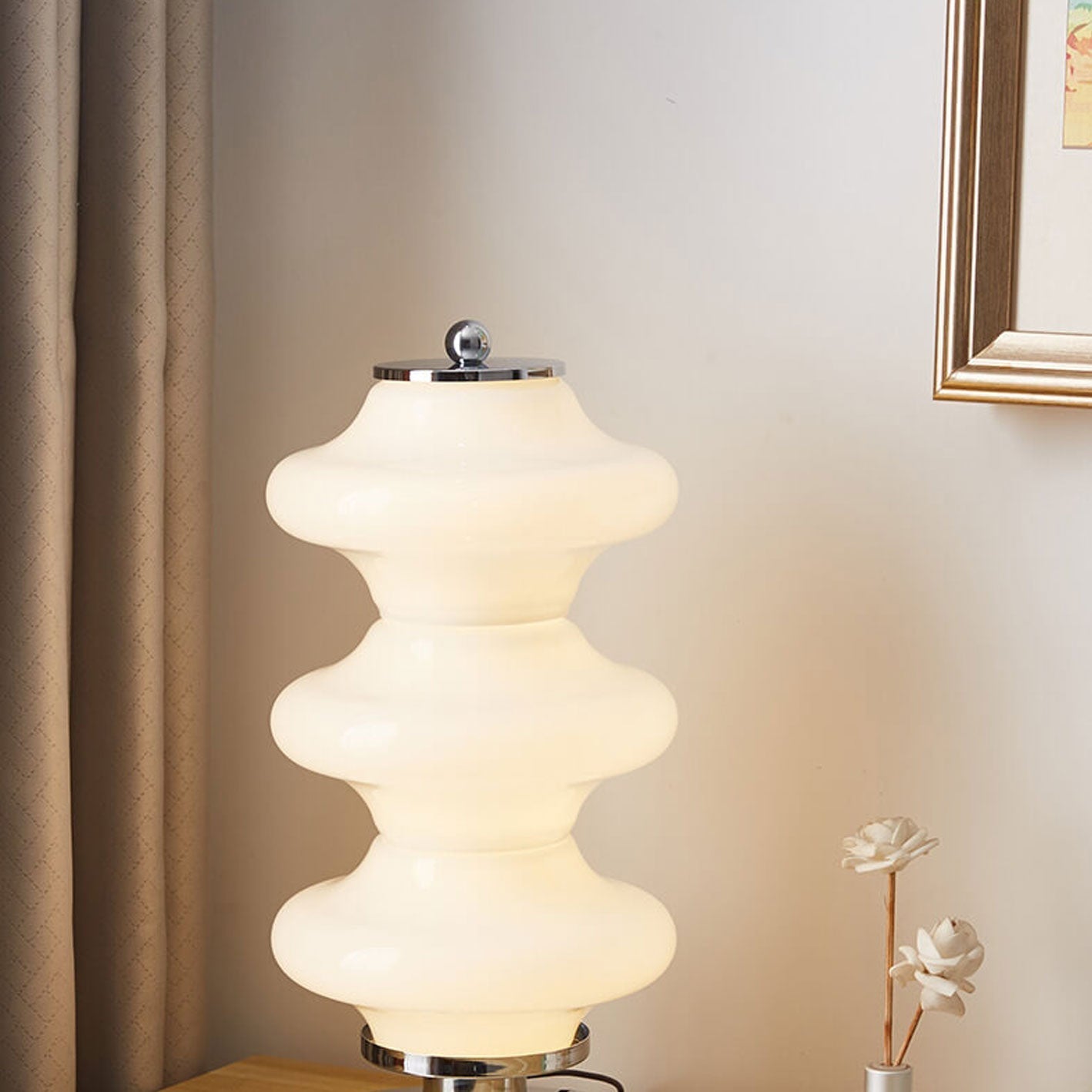 Glass Gourd Design Table Lamp