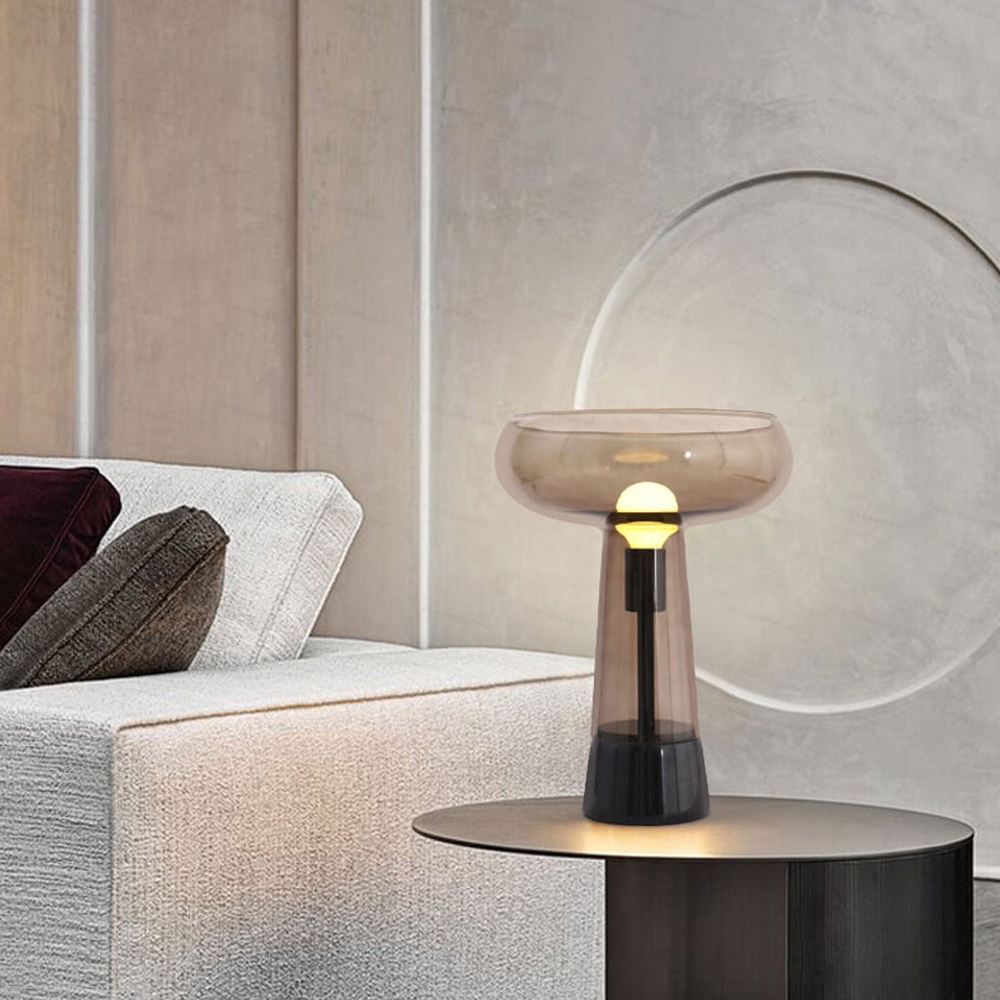 Glass Marble Table Lamp