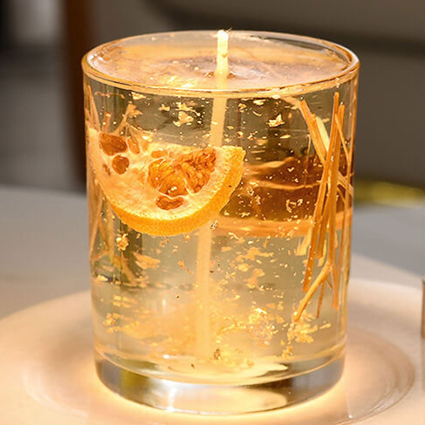Cone Wood Melting Wax 2-Light Table Lamp