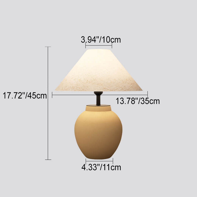 Metal Ceramic Pot Table Lamp