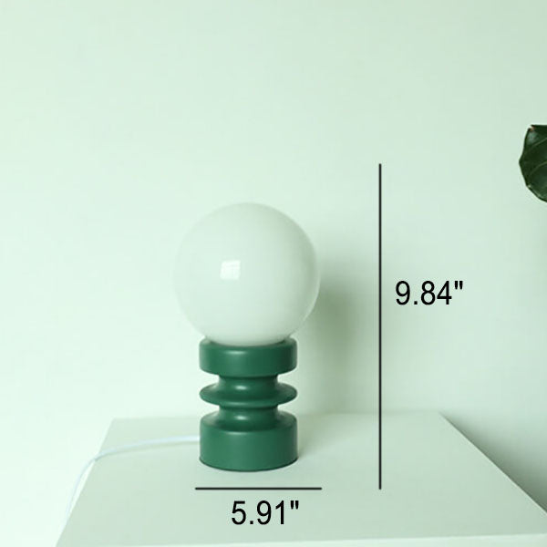 Orange Solid Glass Table Lamp