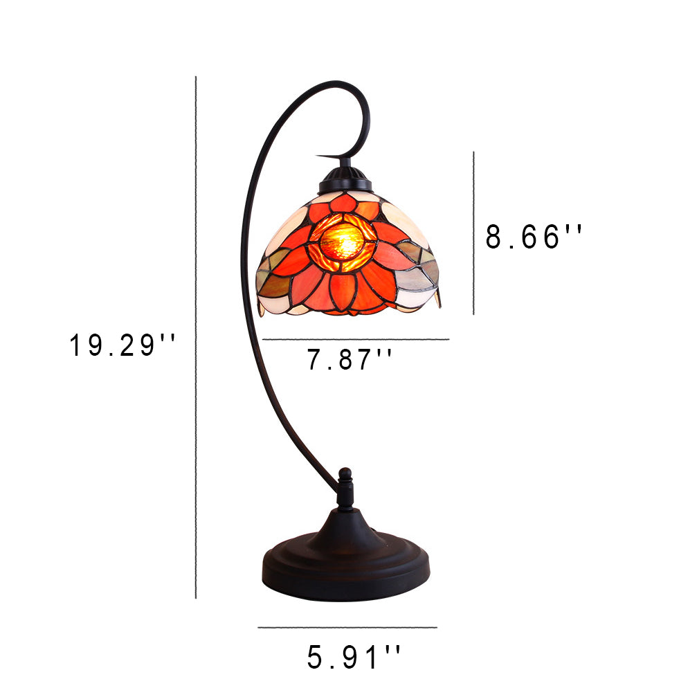 Sunflower Stained Glass Dome Table Lamp
