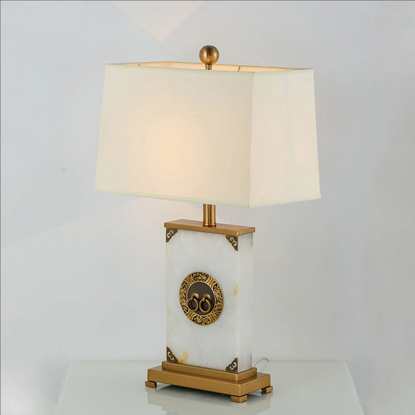 Lucite Copper Table Lamp