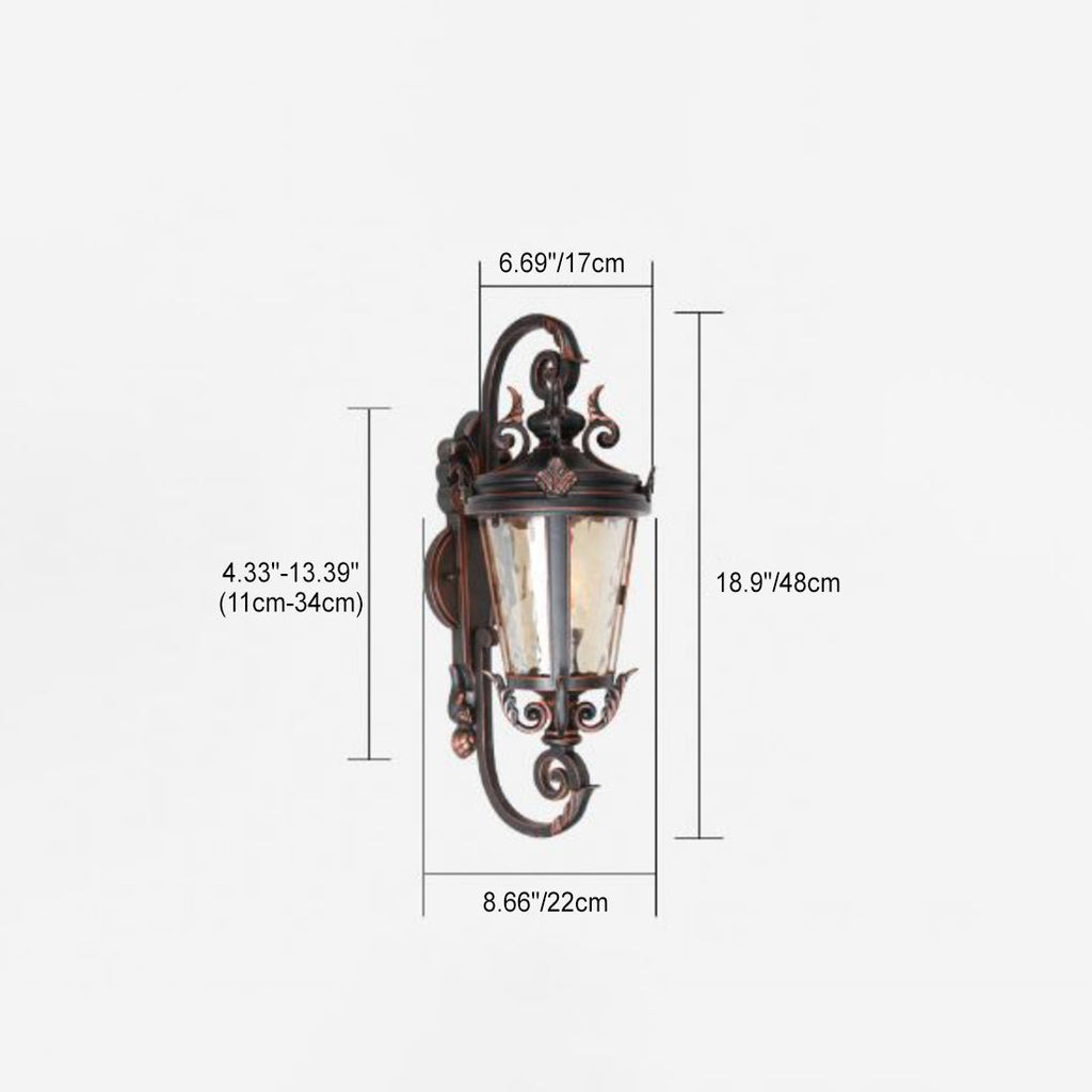 Aluminum Glass Cylinder Patio Outdoor Light