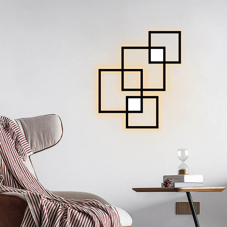 Square Combination Iron Wall Lamp