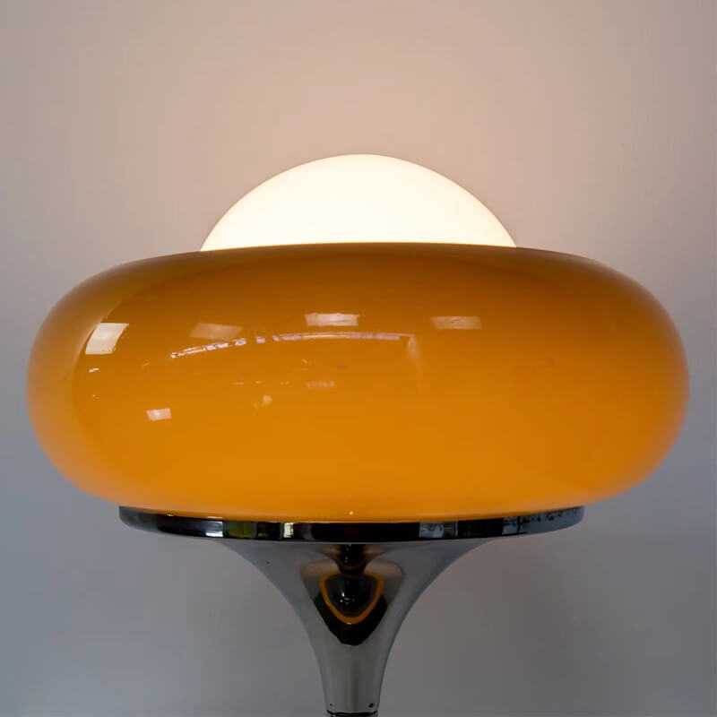Glass Egg Tart Iron Table Lamp