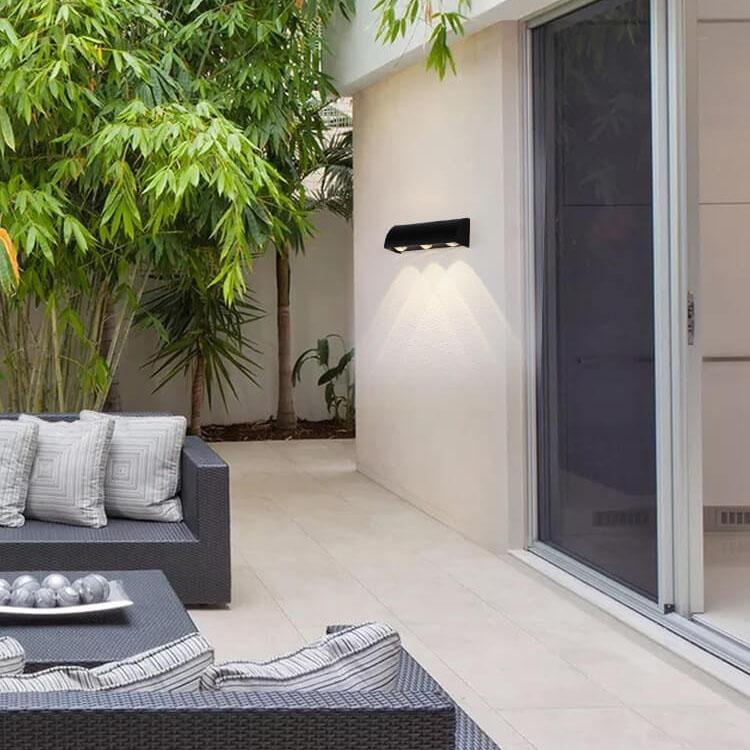 Cylindrical Aluminum 3-Light Outdoor Light