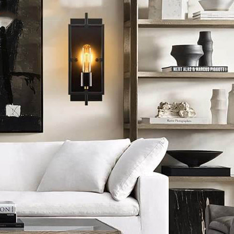 Wrought Iron Square Wall Lamp