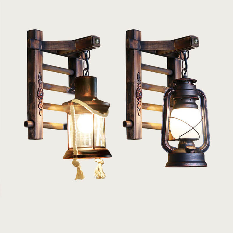 Kerosene Bamboo Weaving Outdoor Light