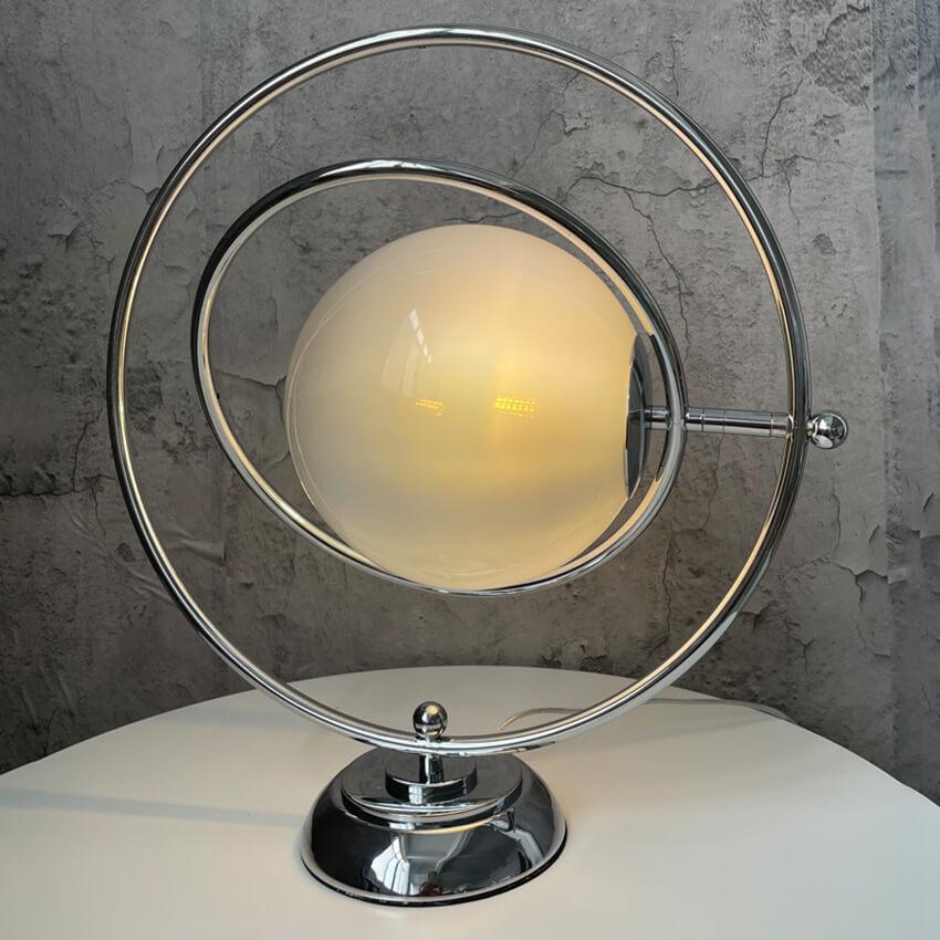 Glass Rotating Moon Table Lamp