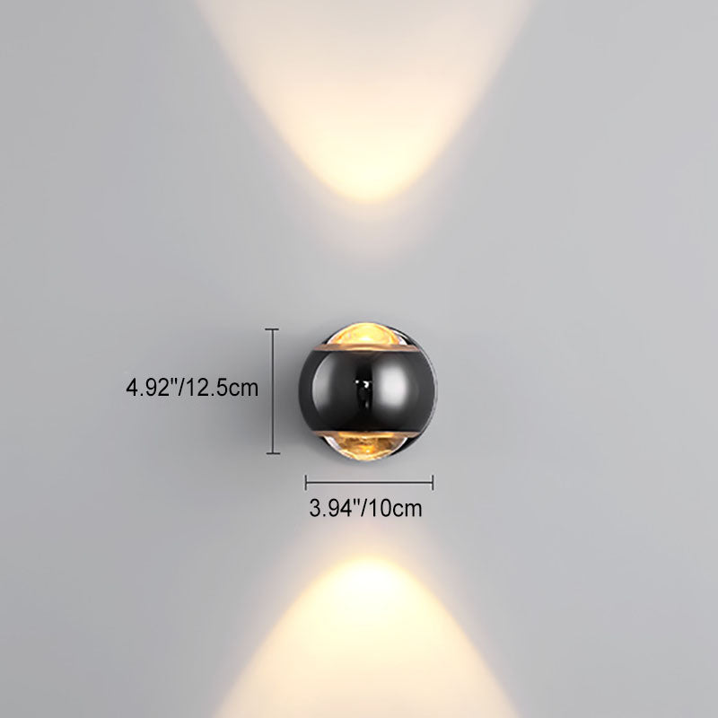 Aluminum Semicircle Up Down Wall Lamp