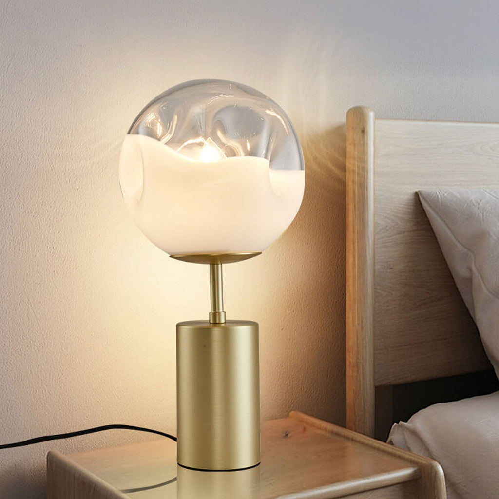 Convex Glass Spherical Table Lamp