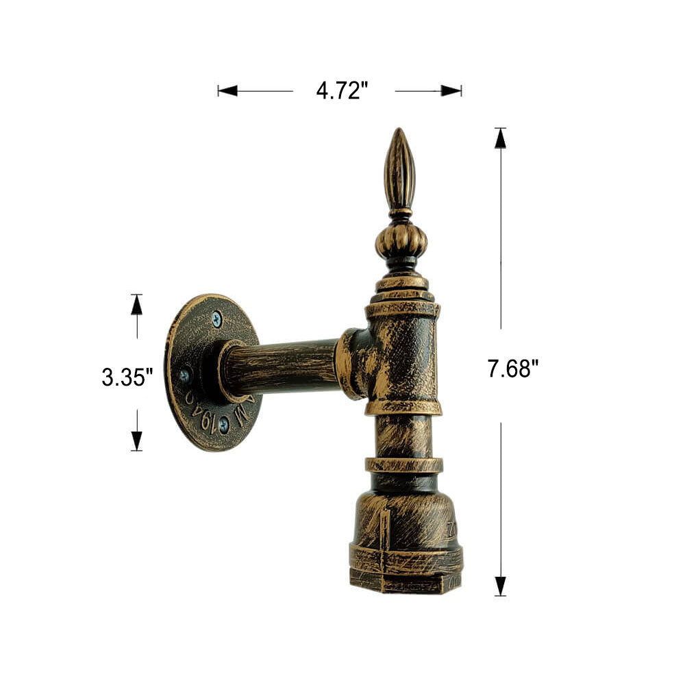 Iron Water Pipe Wall Lamp