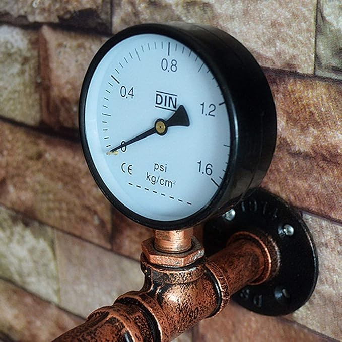 Wrought Iron Water Pipe Wall Lamp