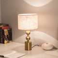 Fabric Metal Ball Table Lamp