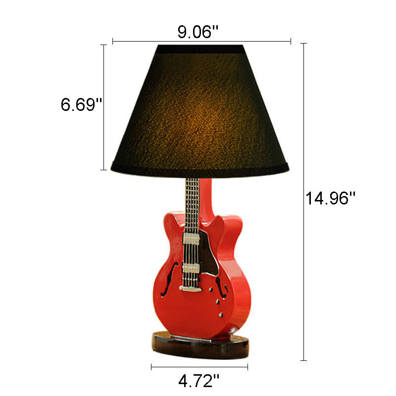 Cartoon Fabric Guitar Table Lamp