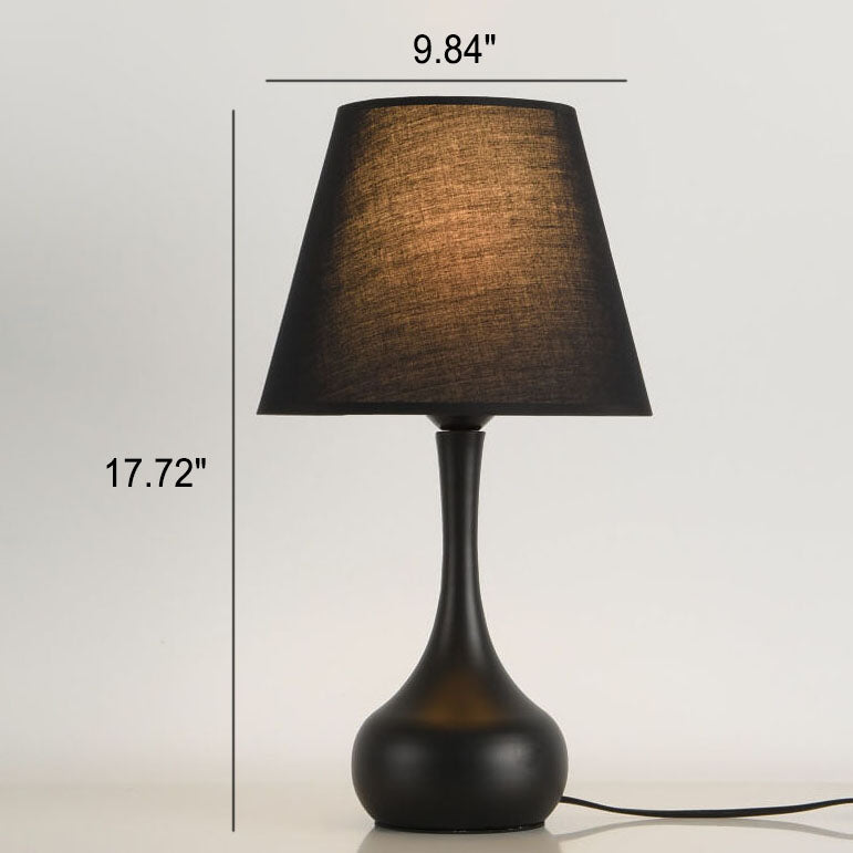 Pure Black White Iron Table Lamp