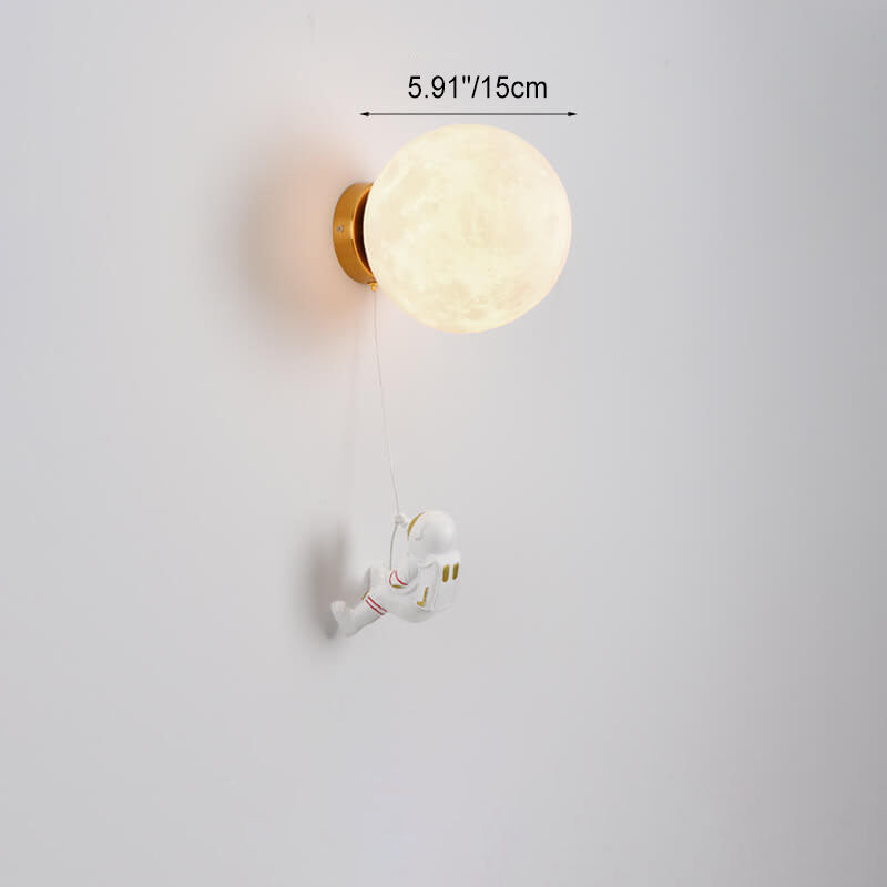 3D Printed Moon Resin Wall Lamp