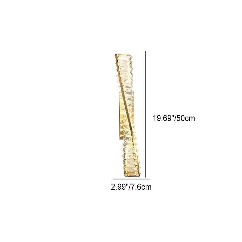 Long Stripe Wave Iron Wall Lamp
